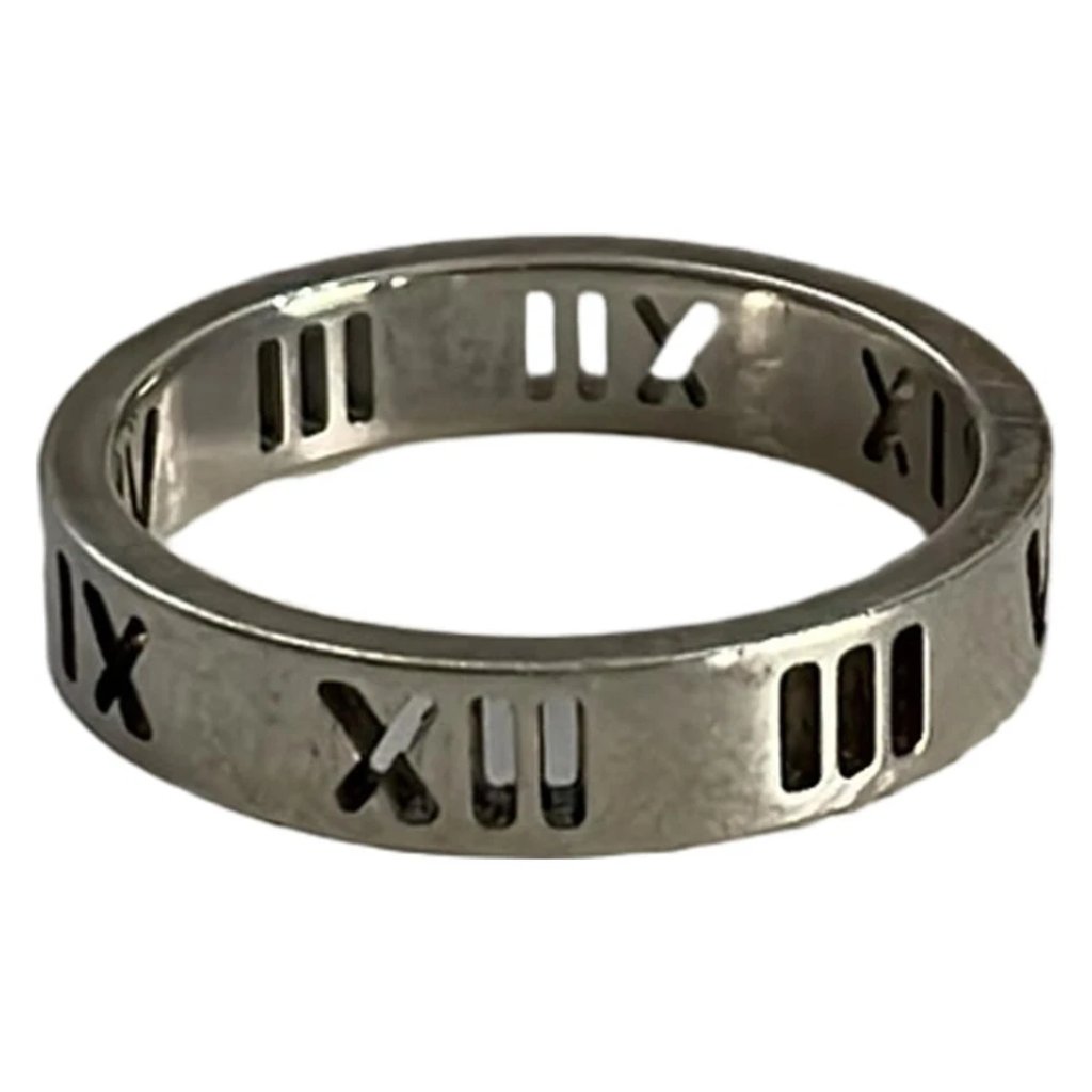 Auth Tiffany&Co. Atlas Open - Silver Ring #4 1/2